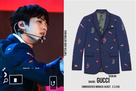 bts custom gucci jackets|gucci amas 2017 jacket.